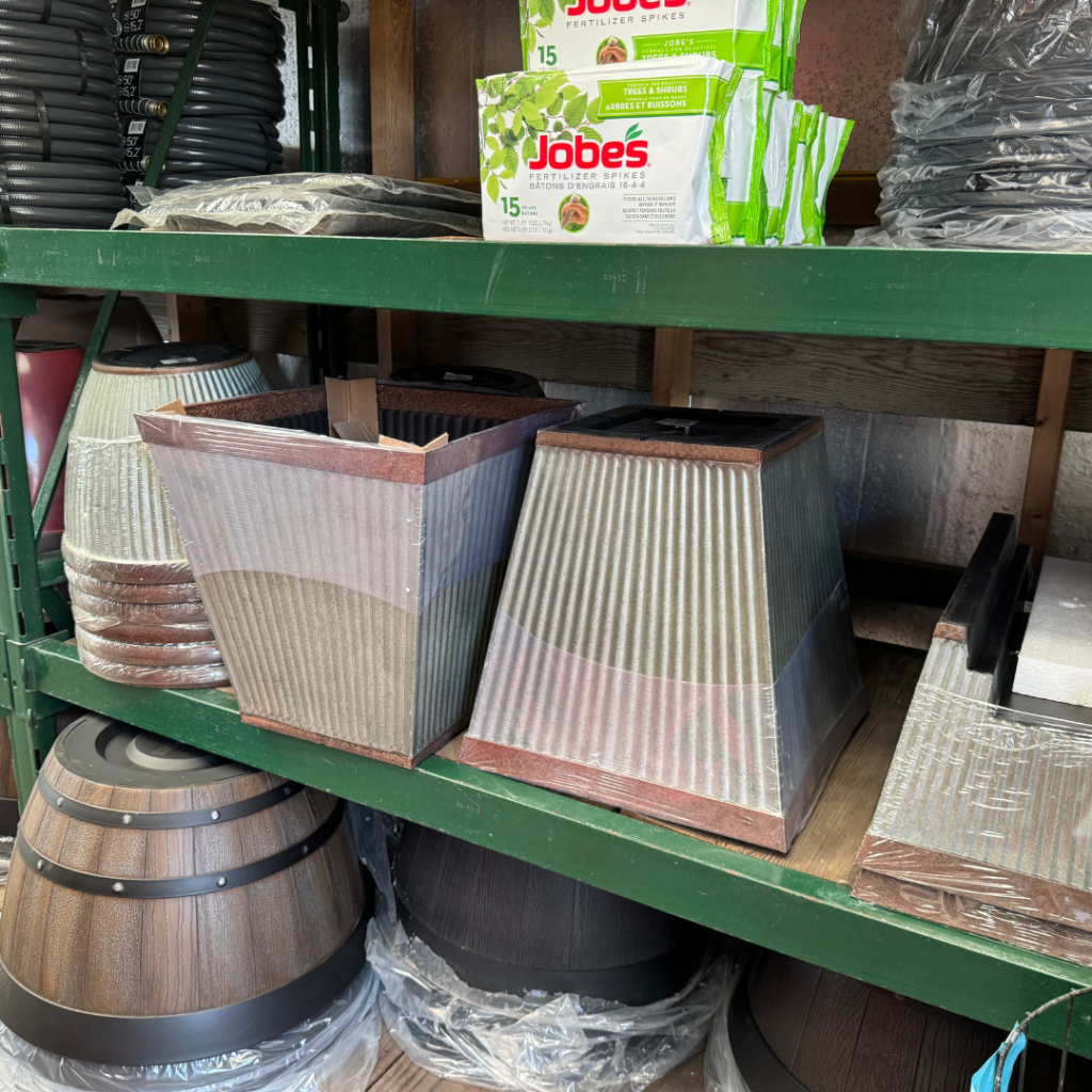 Pots for sale at the Garden Shed